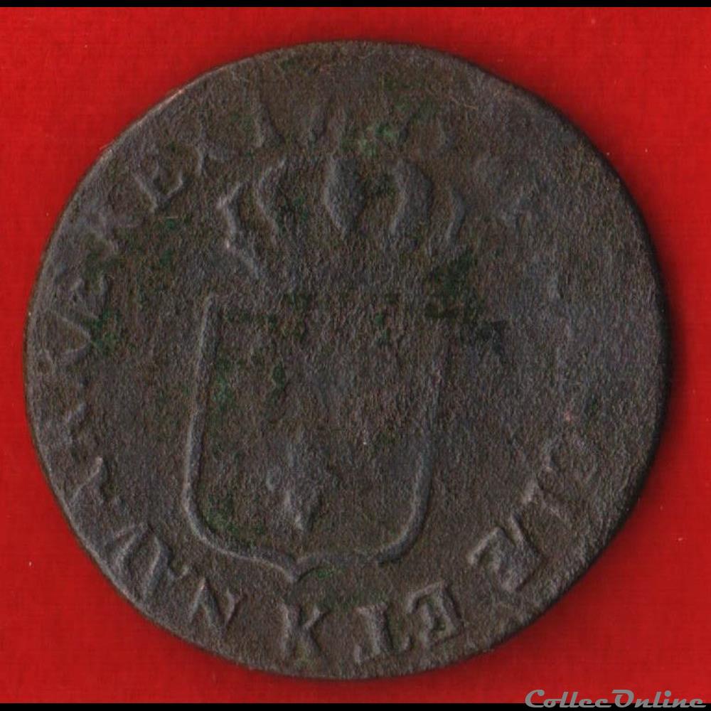 1 Sol - 1789 - Bordeaux monnaies europe medievale france royales 1 sol 1789 bordeaux