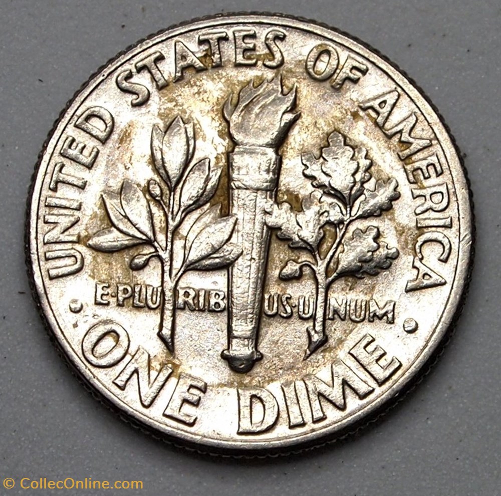 1 dime ( 10 cents ) - 1977 D monnaie monde etat uni 1 dime 10 cents 1977 d