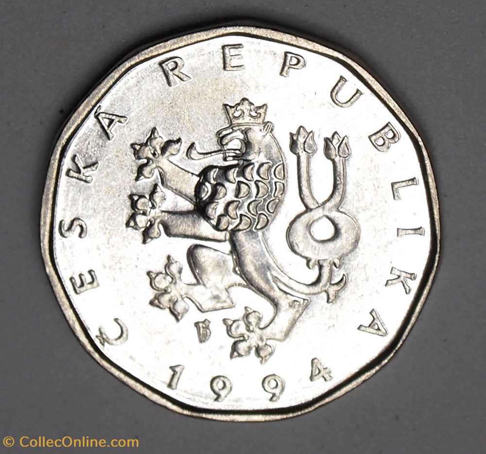 2 Korun - 1994 monnaies monde republique tcheque 2 korun 1994