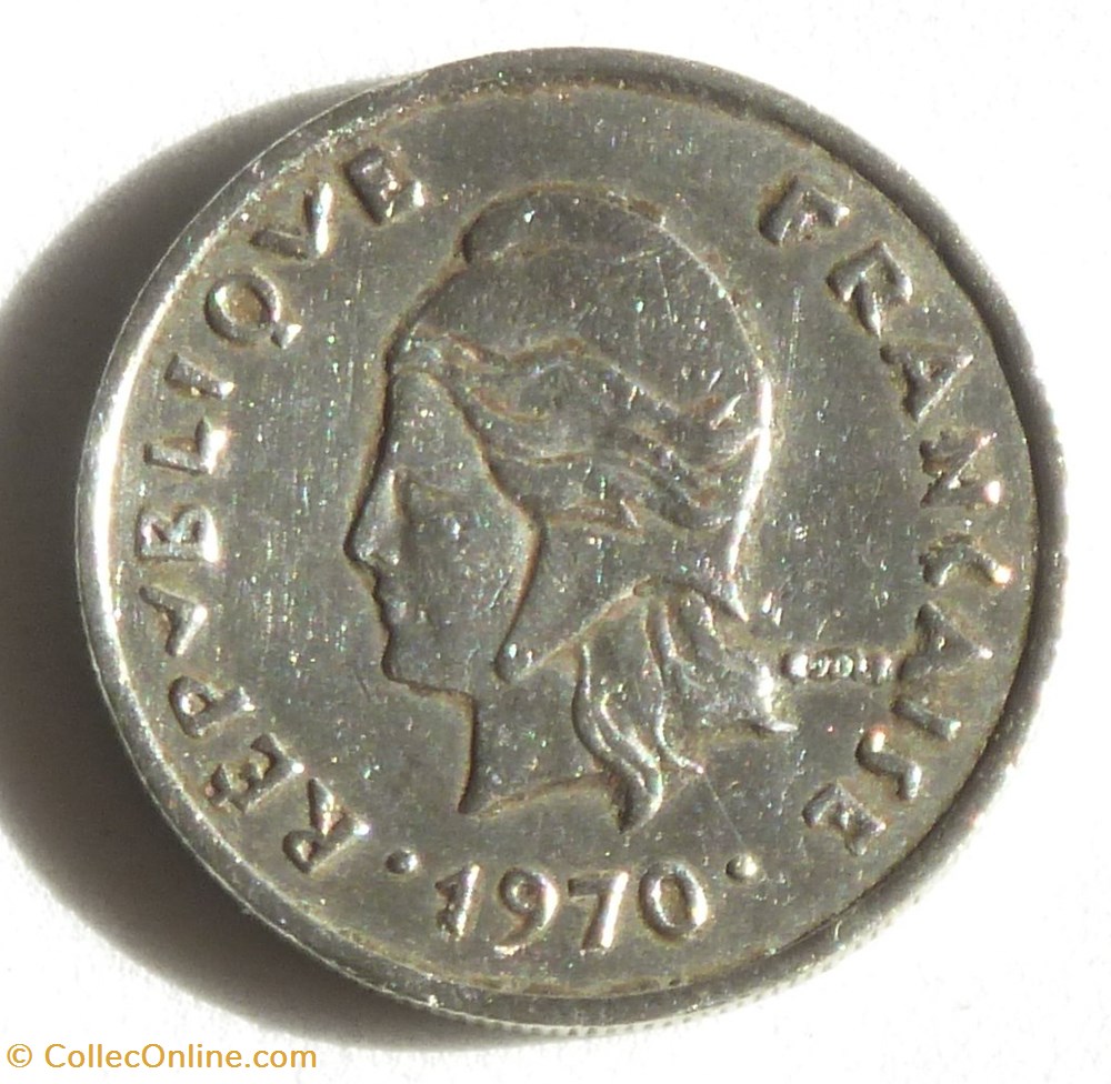 monnaies monde nouvelle caledonie 10 francs 1970