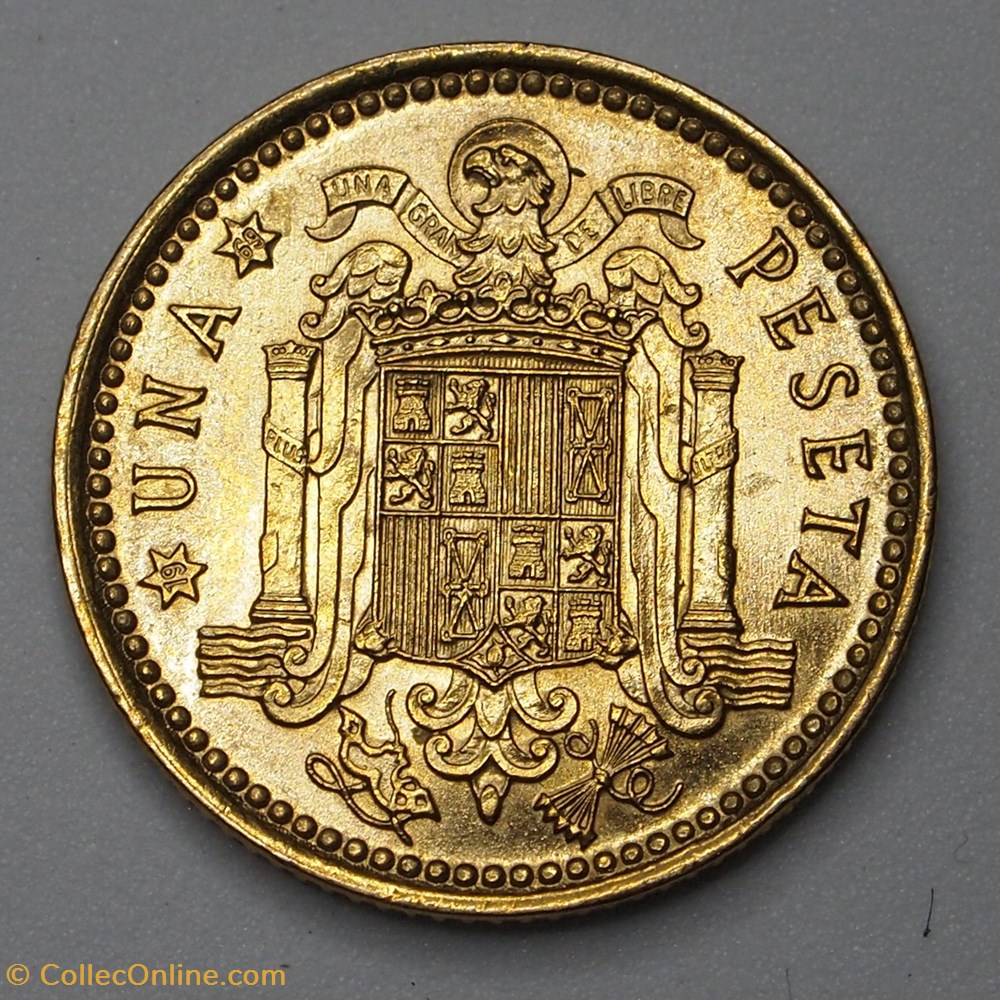 1 Peseta - 1969 monnaie monde espagne 1 peseta 1969