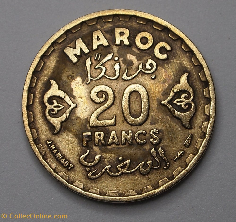 20 Francs - 1952 monnaie monde maroc 20 francs 1952