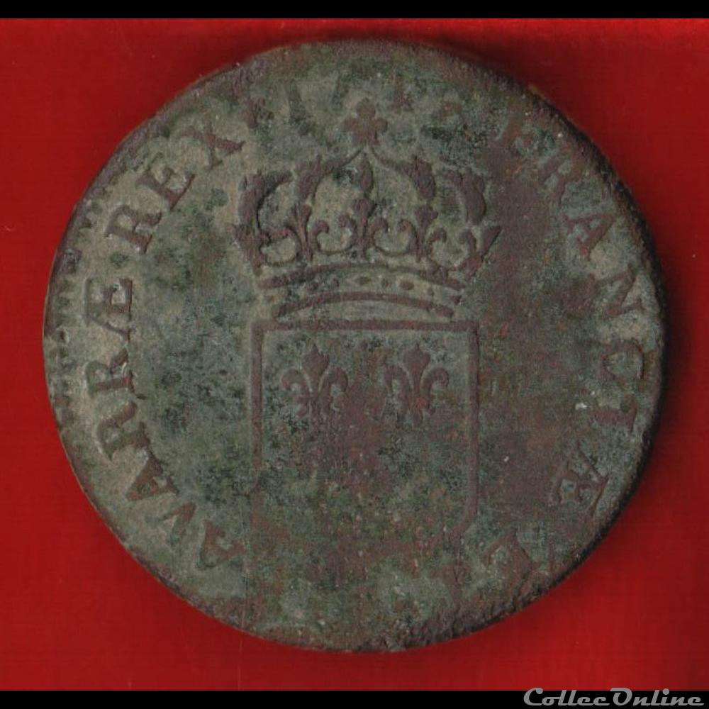 Sol - 1719 - monnaies europe medievale a france royales sol 1719