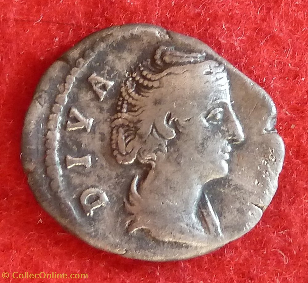 Denier de Faustine, mére - L'éternité monnaies antiques romaines imperiales republicaines denier de faustine mere eternite