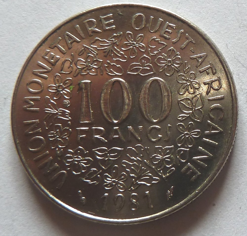 100 Francs - 1981 monnaies monde banque centrale etats de l afrique ouest 100 francs 1981