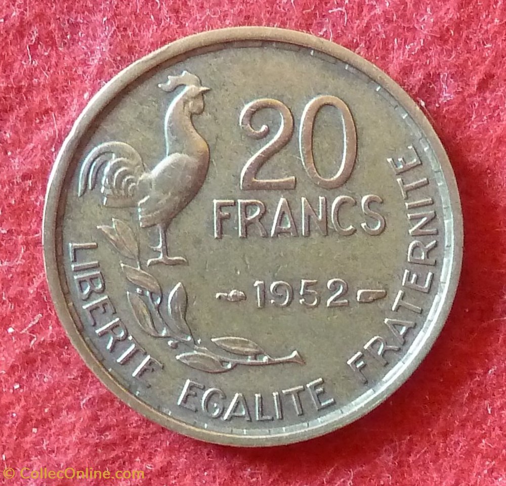 Guiraud - 20 Francs - 1952 monnaies monde france guiraud 20 francs 1952