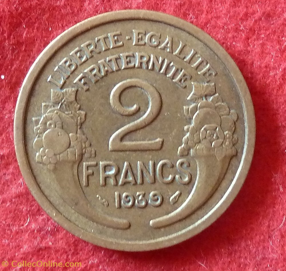 Morlon - 2 Francs - 1939 monnaies monde france morlon 2 francs 1939