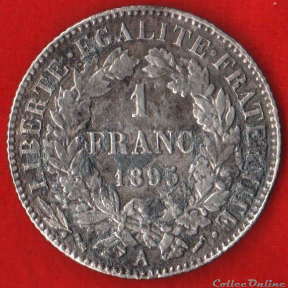 1 Franc - Cérès - 1895 - Paris monnaies monde france 1 franc ceres 1895 paris