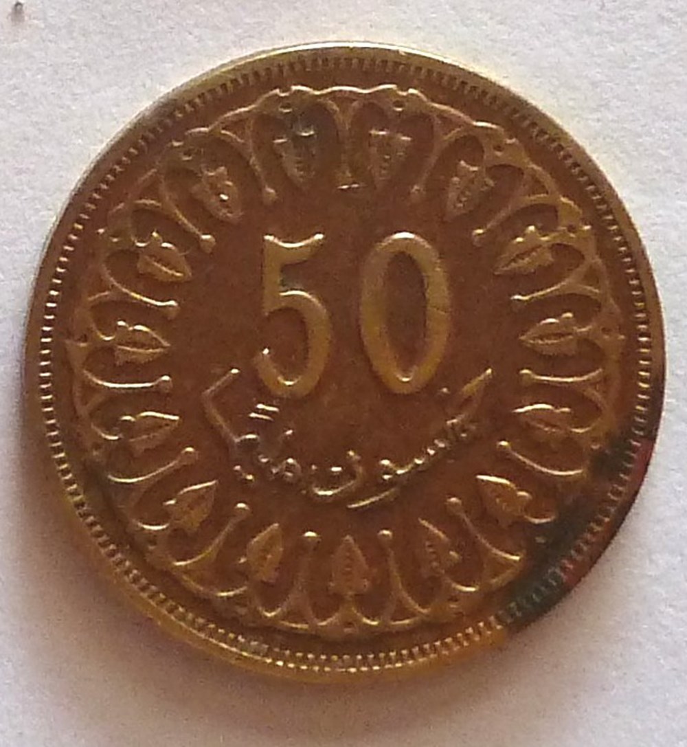 50 Millimes - 1996 monnaies monde tunisie 50 millimes 1996