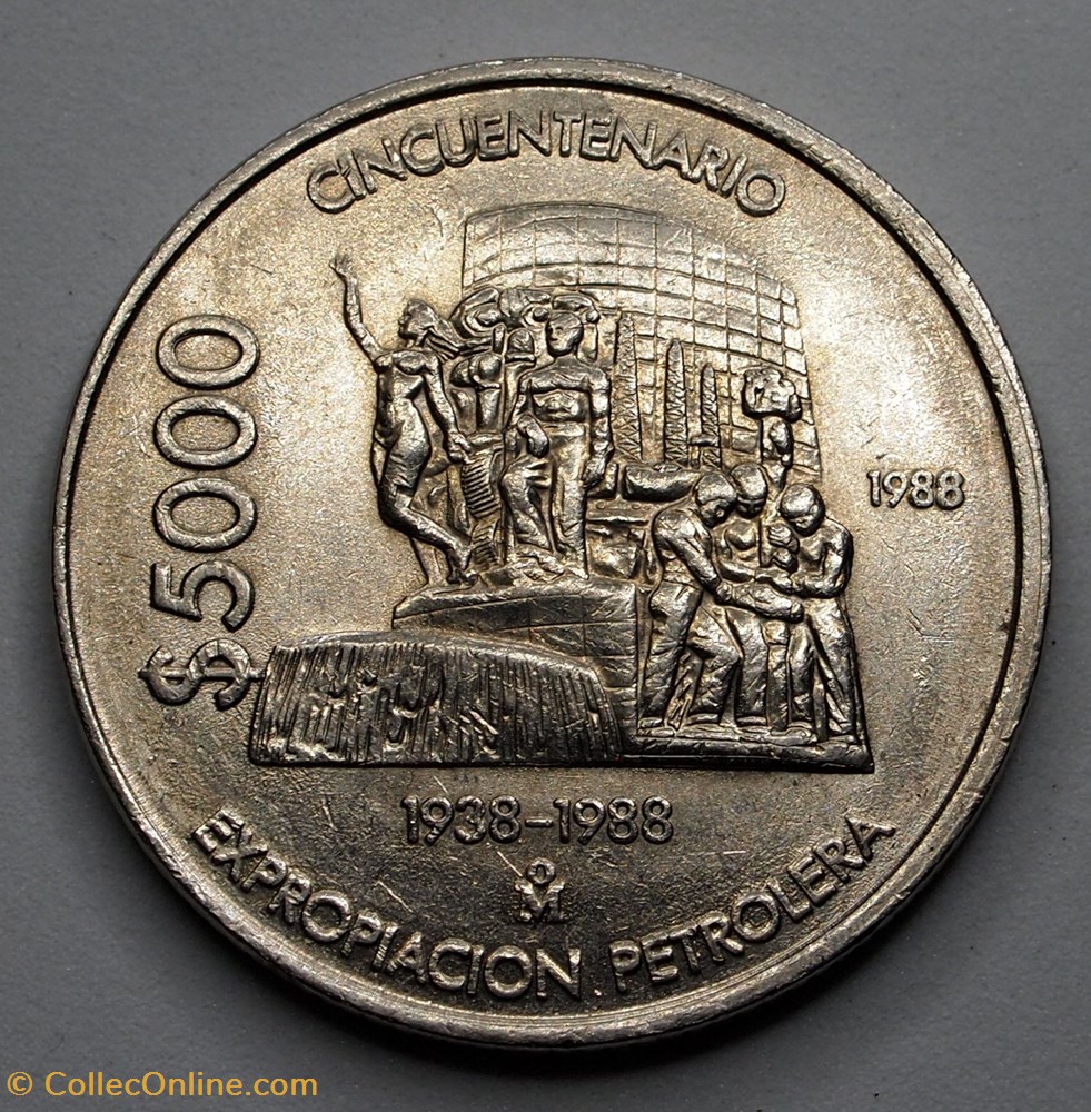 5000 Pesos - 1988 Mo monnaie monde mexique 5000 pesos 1988 mo