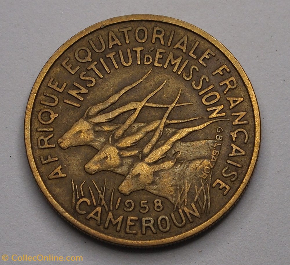 monnaies monde cameroun 25 francs 1958