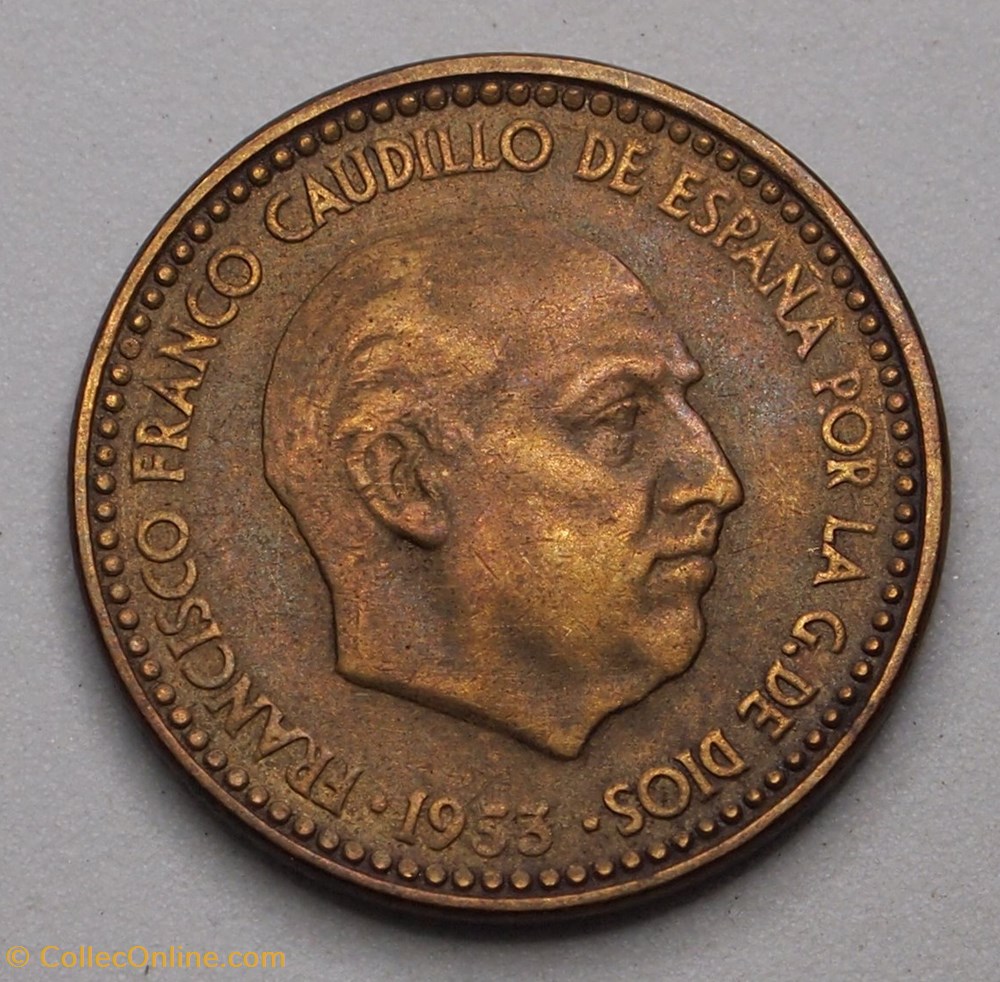 1 Peseta - 1963 monnaie monde espagne 1 peseta 1963