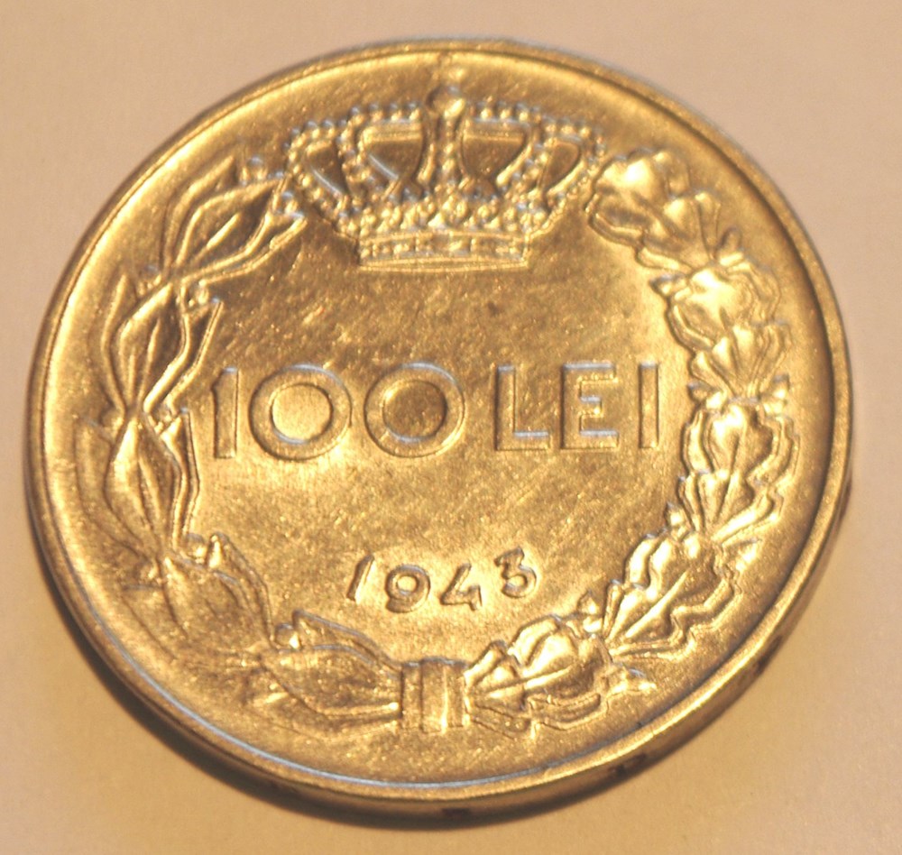 100 Lei - 1943 monnaies monde roumanie 100 lei 1943