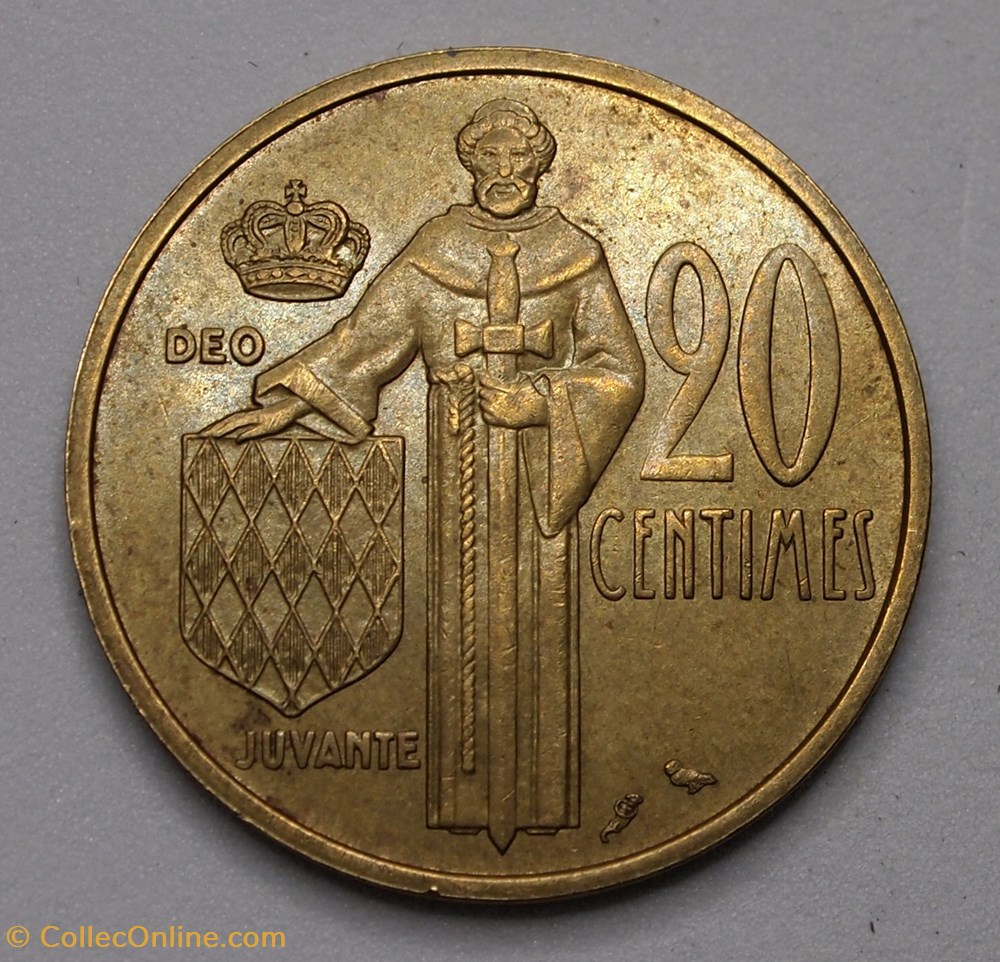 monnaie monde monaco 20 centimes 1962