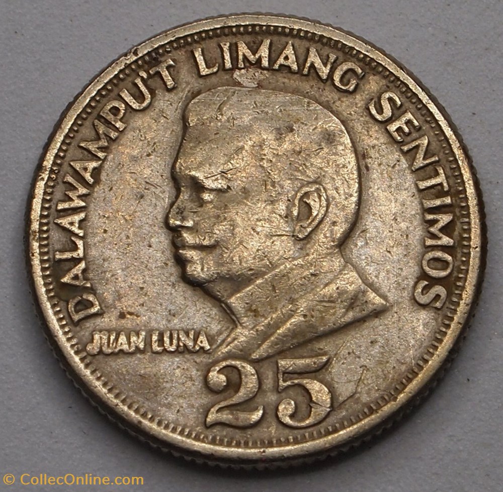 monnaie monde philippine 25 sentimos 1970