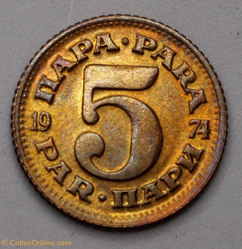 5 Para - 1974 monnaies monde yougoslavie 5 para 1974