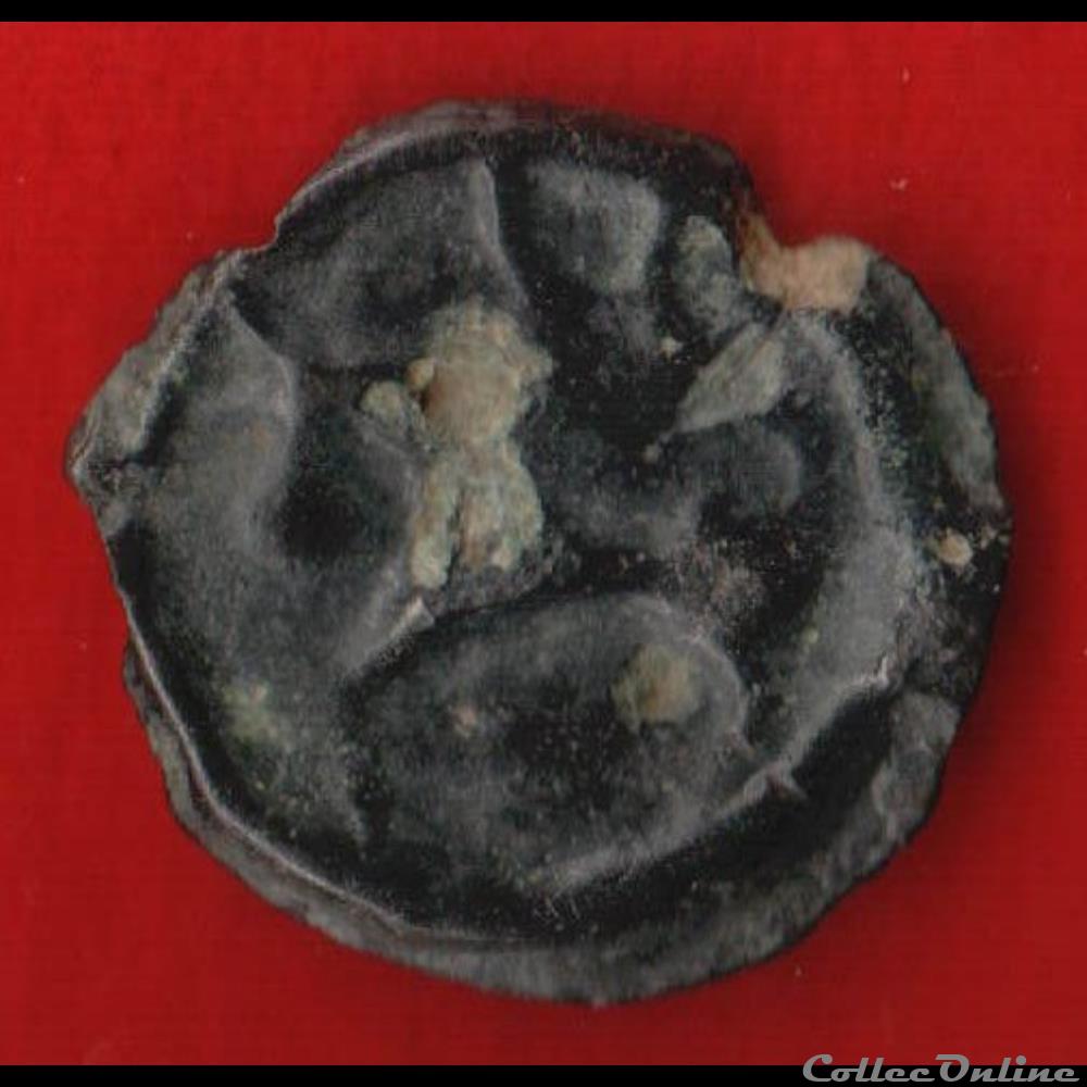 Senones - Potin à la tête casquée monnaies antiques celtes senones potin a la tete casquee