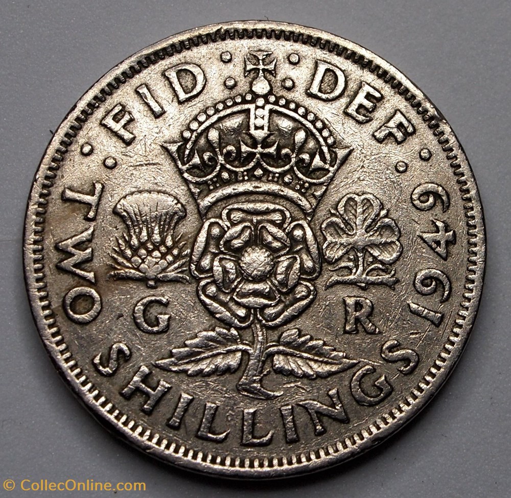 2 Shillings - 1949 monnaies monde royaume uni 2 shillings 1949