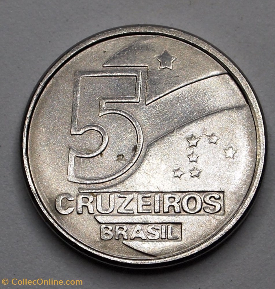 5 Cruzeiros - 1990 monnaie monde bresil 5 cruzeiros 1990