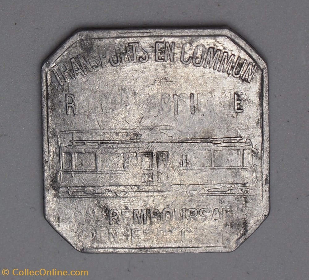 Jeton de transport en commun a finir d'id monnaies jetons mereaux jeton de transport en commun a finir id