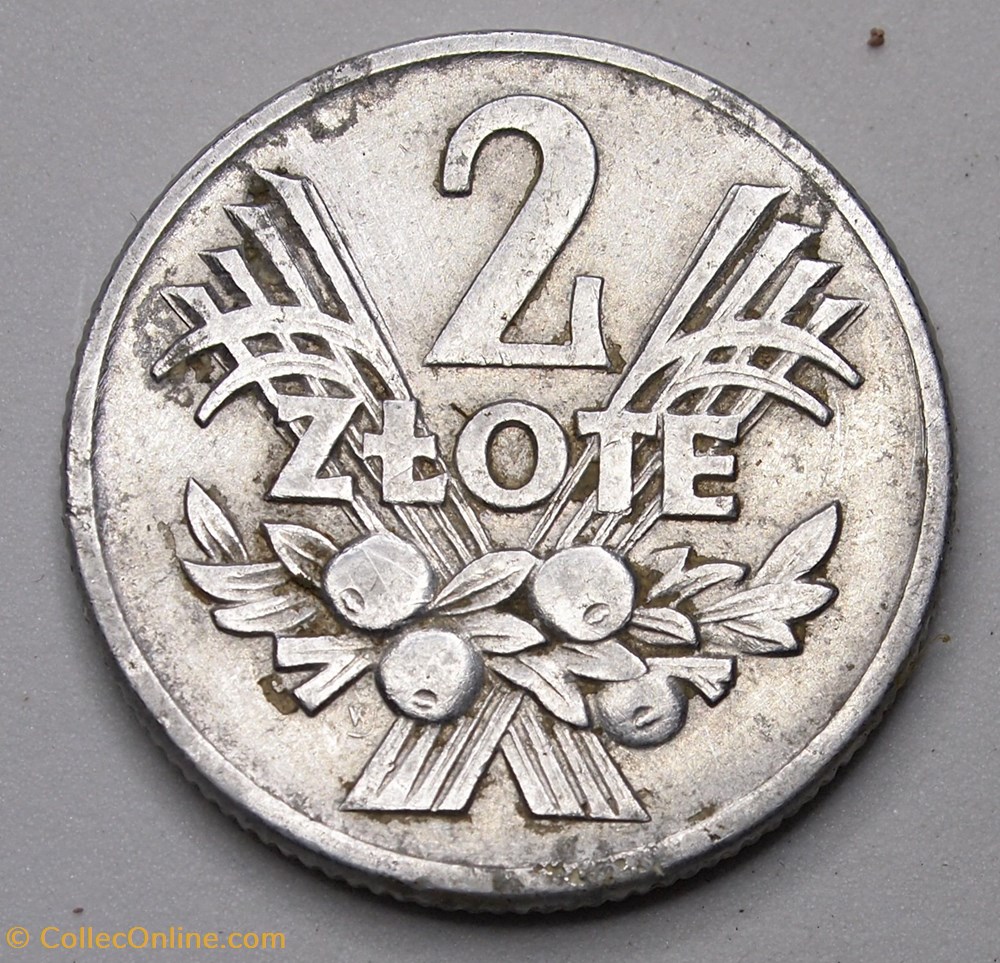 2 Zlote - 1958 monnaies monde pologne 2 zlote 1958