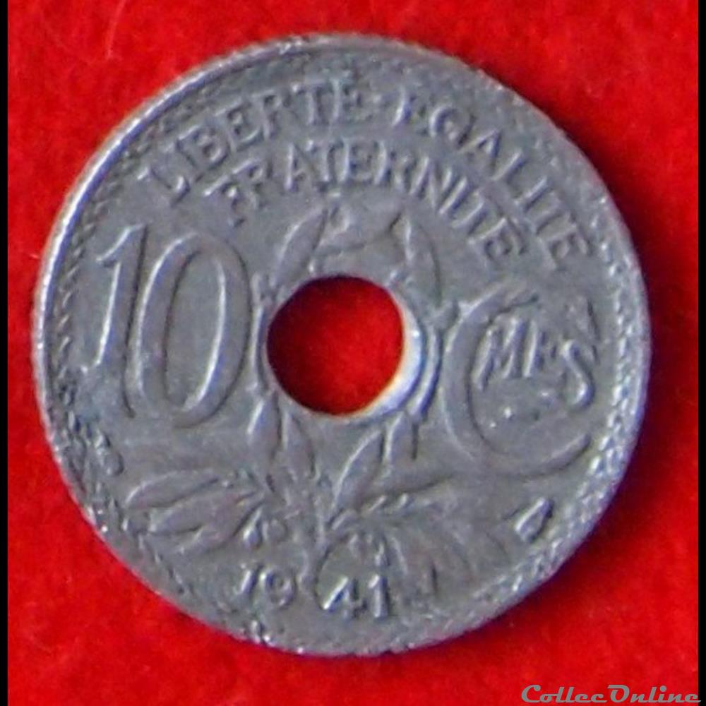 Lindauer - 10 Centimes - 1941 monnaies monde france lindauer 10 centimes 1941