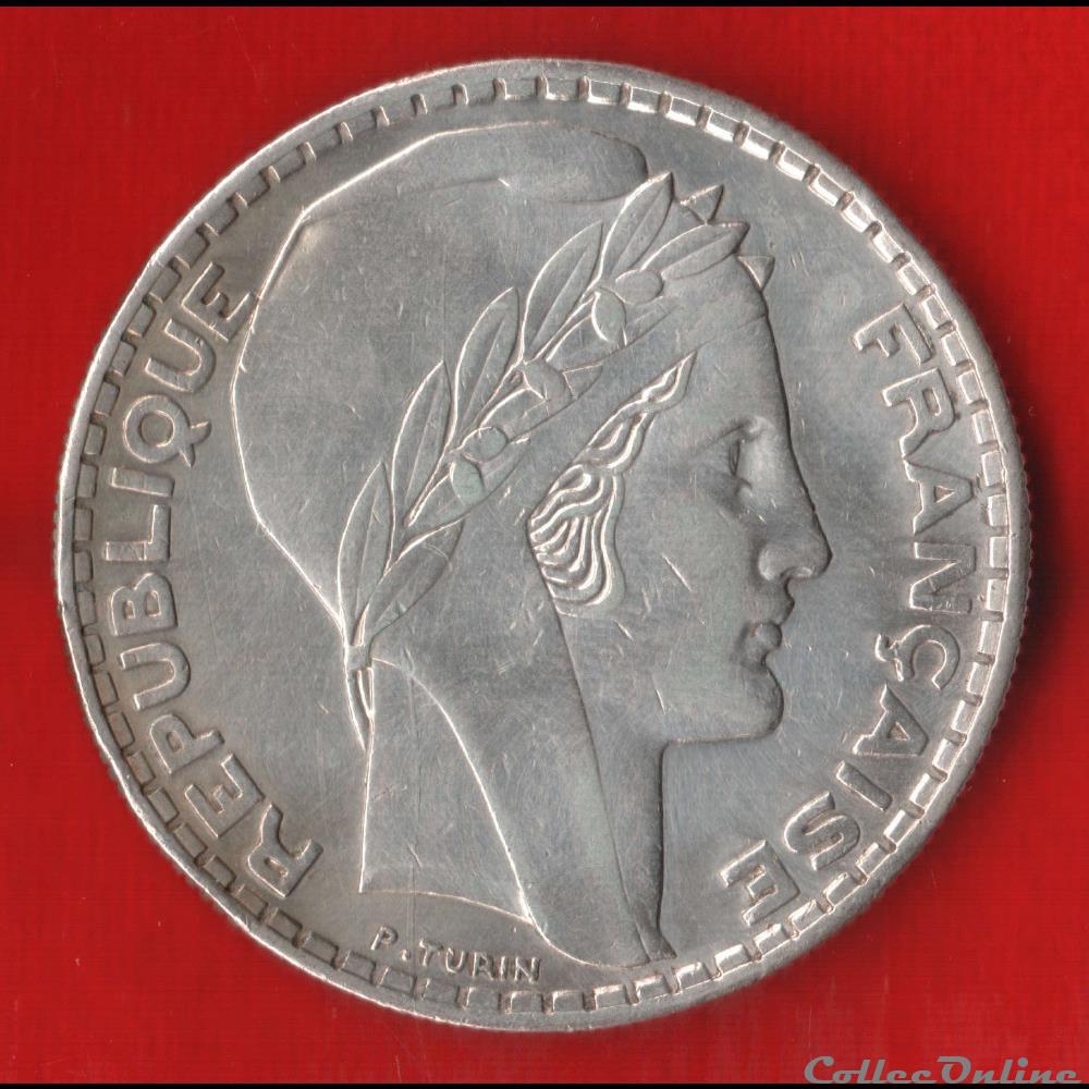 monnaies monde france turin 20 francs 1938