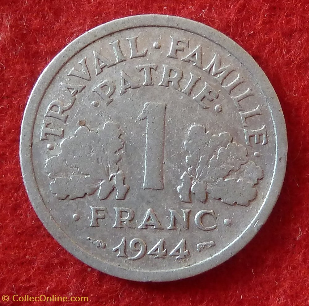 Bazor - 1 Franc - 1944 C monnaies monde france bazor 1 franc 1944 c
