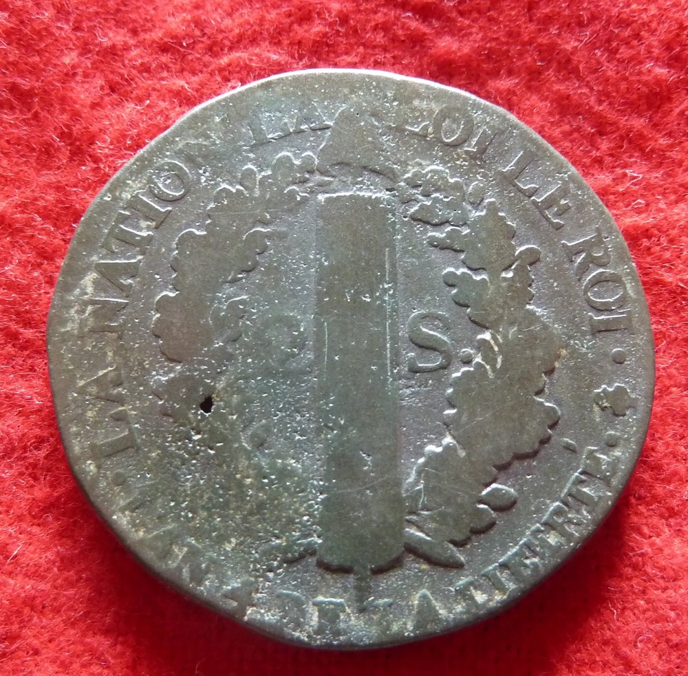 monnaies europe medievale france royales 2 sols 1792 paris