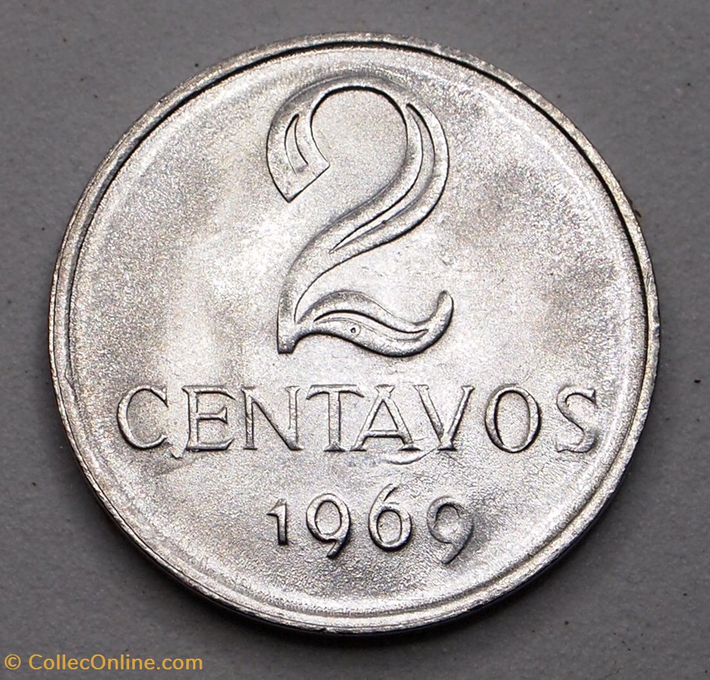 2 Centavos - 1969 monnaie monde bresil 2 centavos 1969