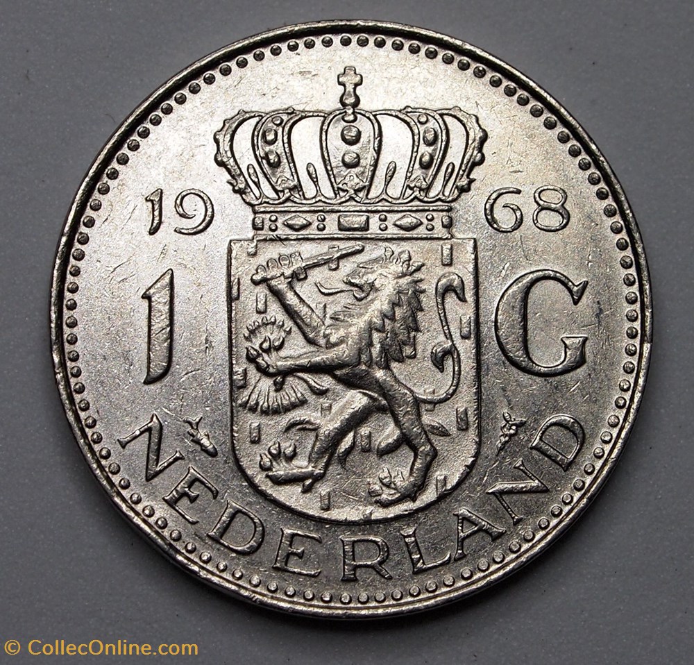 1 Gulden - 1968 monnaies monde pays bas 1 gulden 1968