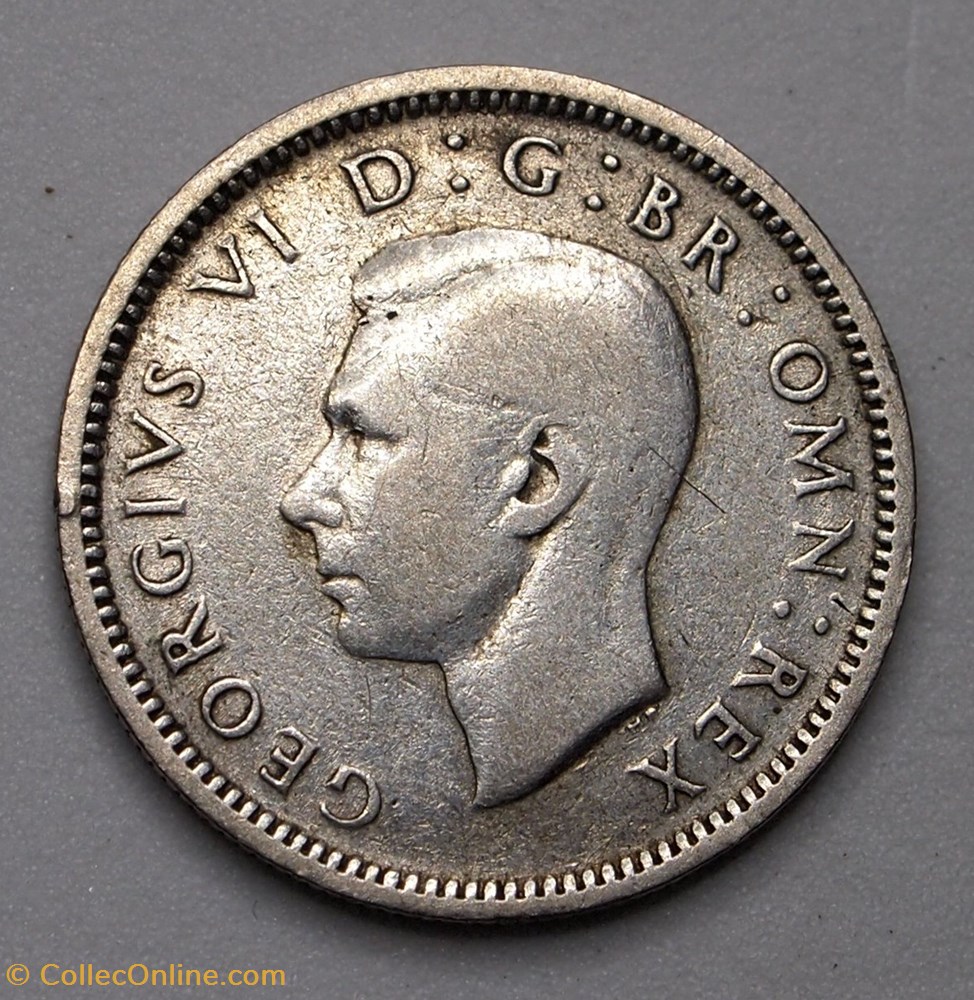 monnaies monde royaume uni 6 pence 1945