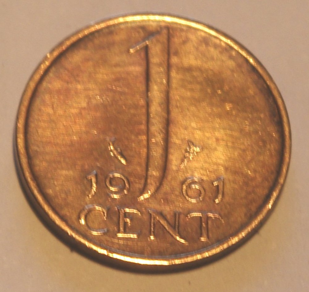 1 Cent - 1961 monnaies monde pays bas 1 cent 1961