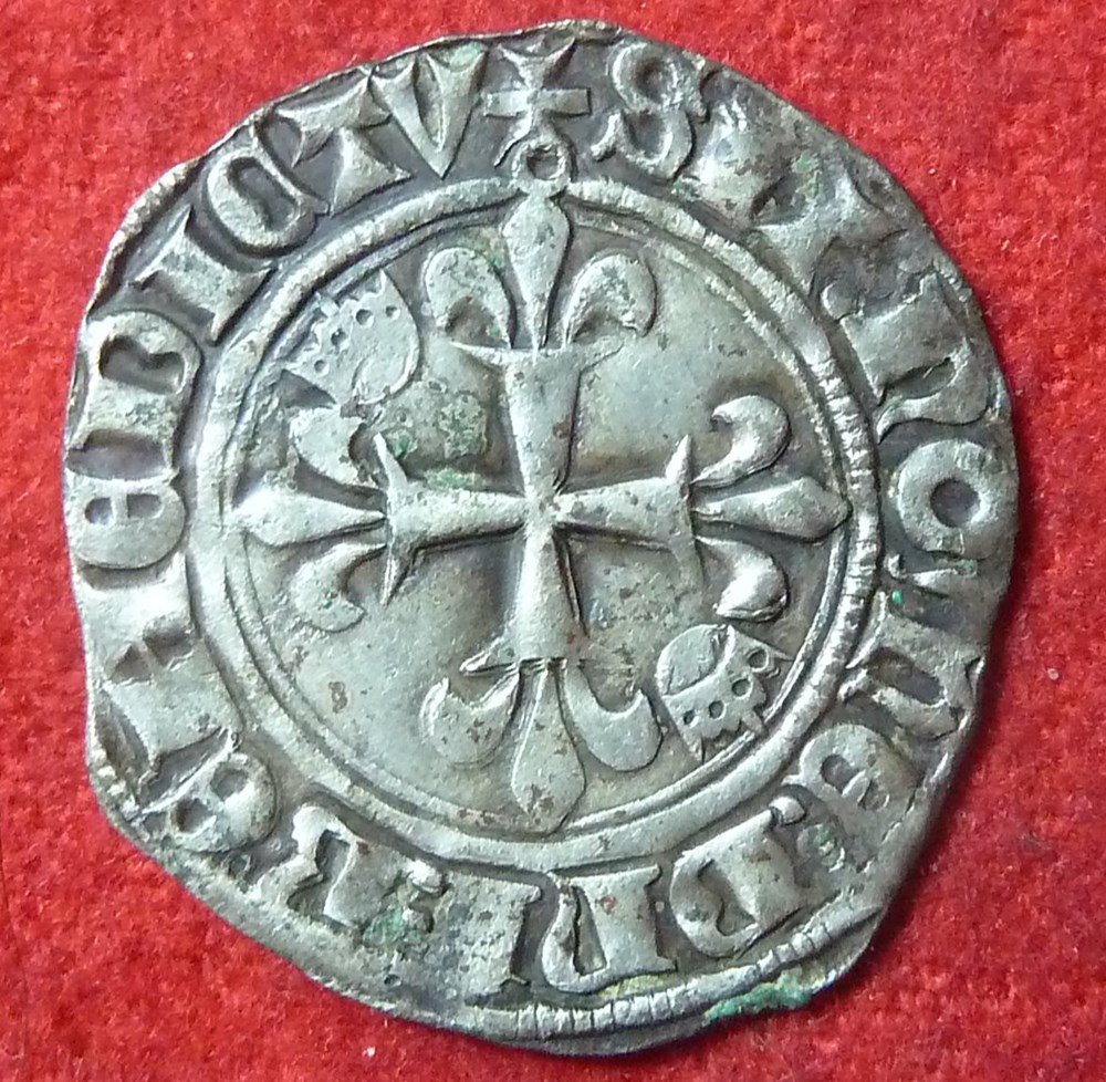 monnaies europe medievale france royales gros dit florette 1417 paris