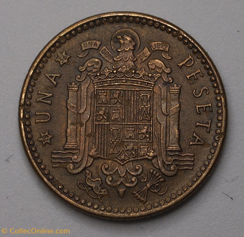 1 Peseta - 1956 monnaie monde espagne 1 peseta 1956