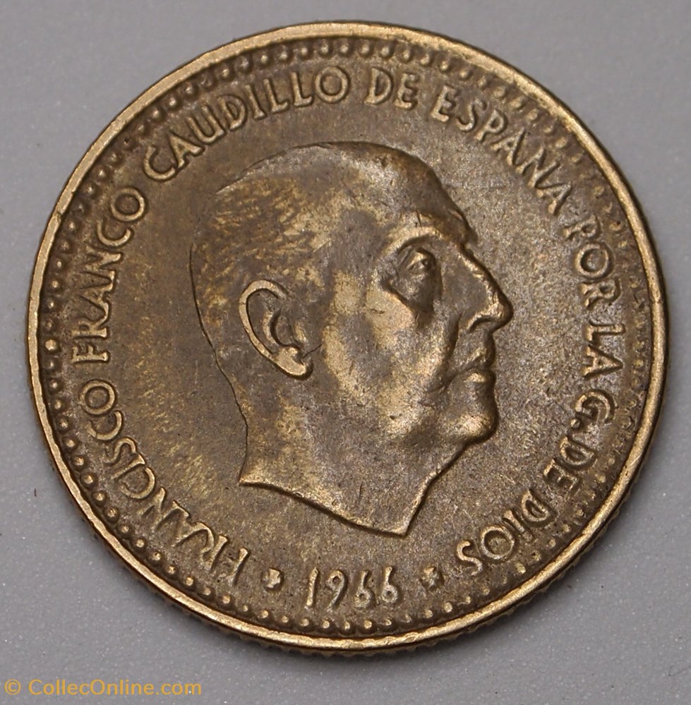 1 Peseta - 1967 monnaie monde espagne 1 peseta 1967