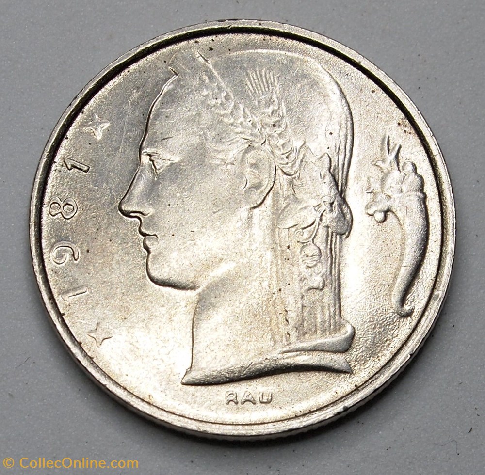 monnaies monde belgique 5 francs 1981
