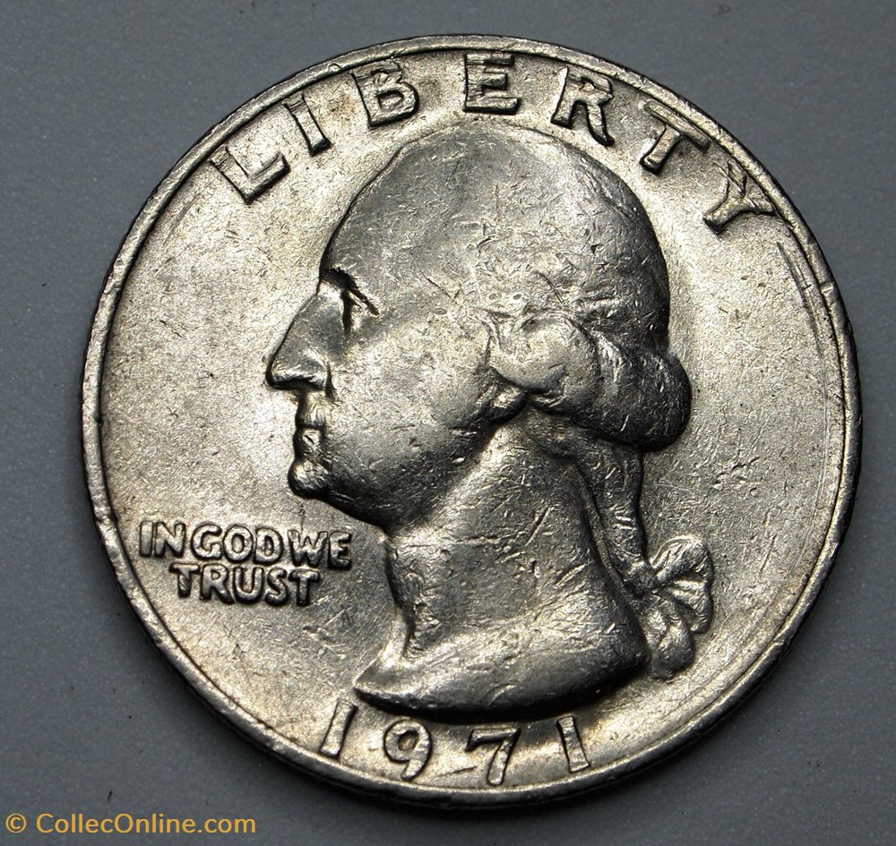 1/4 dollar ( 25 cents ) - 1971 monnaie monde etat uni 1 4 dollar 25 cents 1971