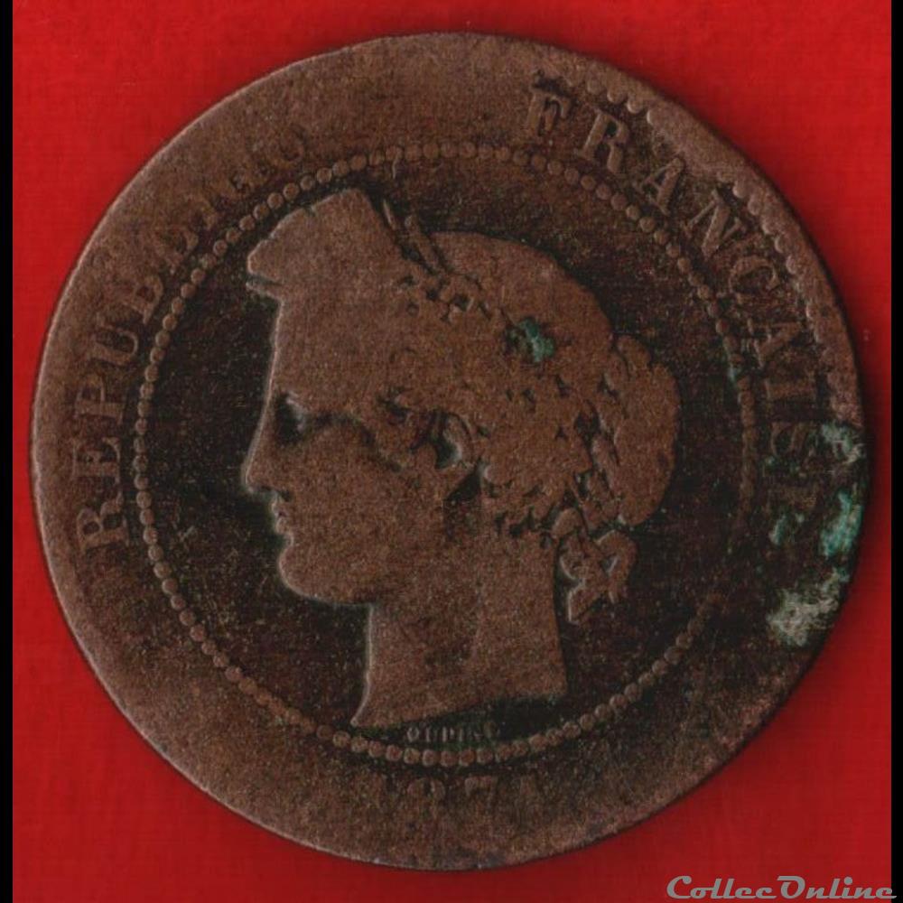 monnaies monde france 10 centimes ceres 1871 paris