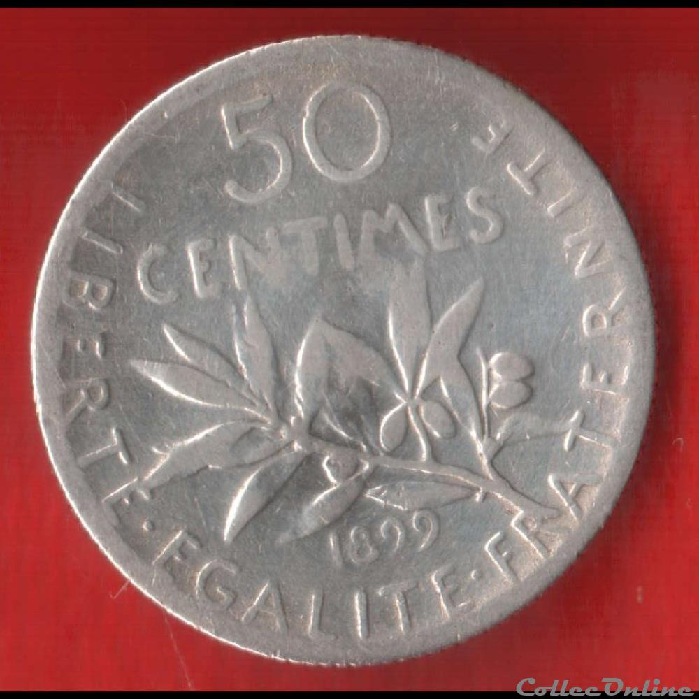 Semeuse - 50 Centimes - 1899 monnaies monde france semeuse 50 centimes 1899