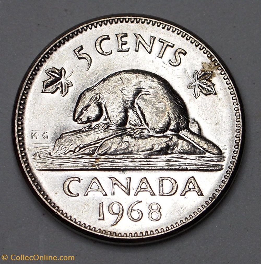 5 Cents - 1968 monnaies monde canada 5 cents 1968