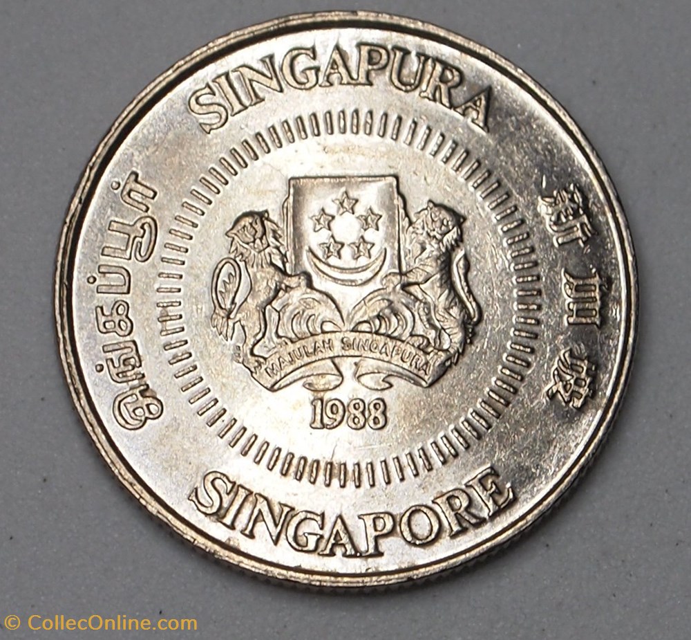 10 Cents - 1988 monnaies monde singapour 10 cents 1988