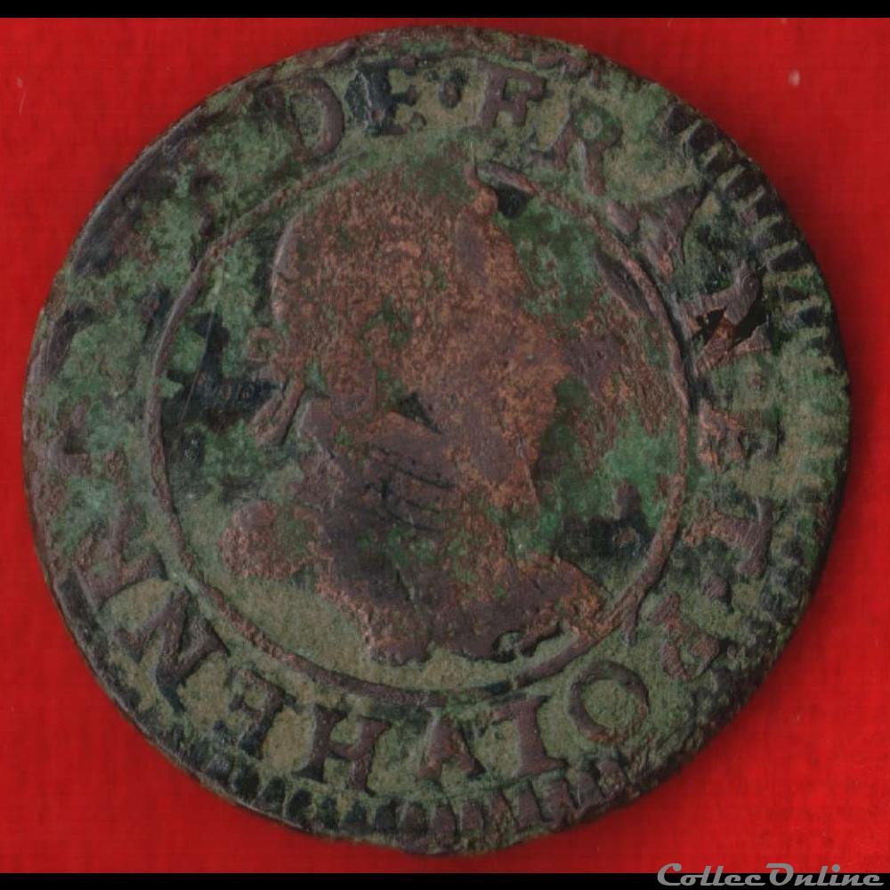 monnaies europe medievale france royales double tournois 1585 paris