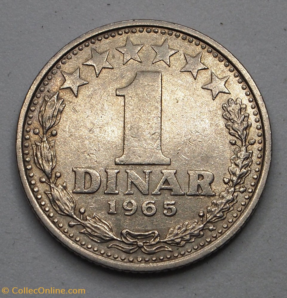 1 Dinar - 1965 monnaies monde yougoslavie 1 dinar 1965