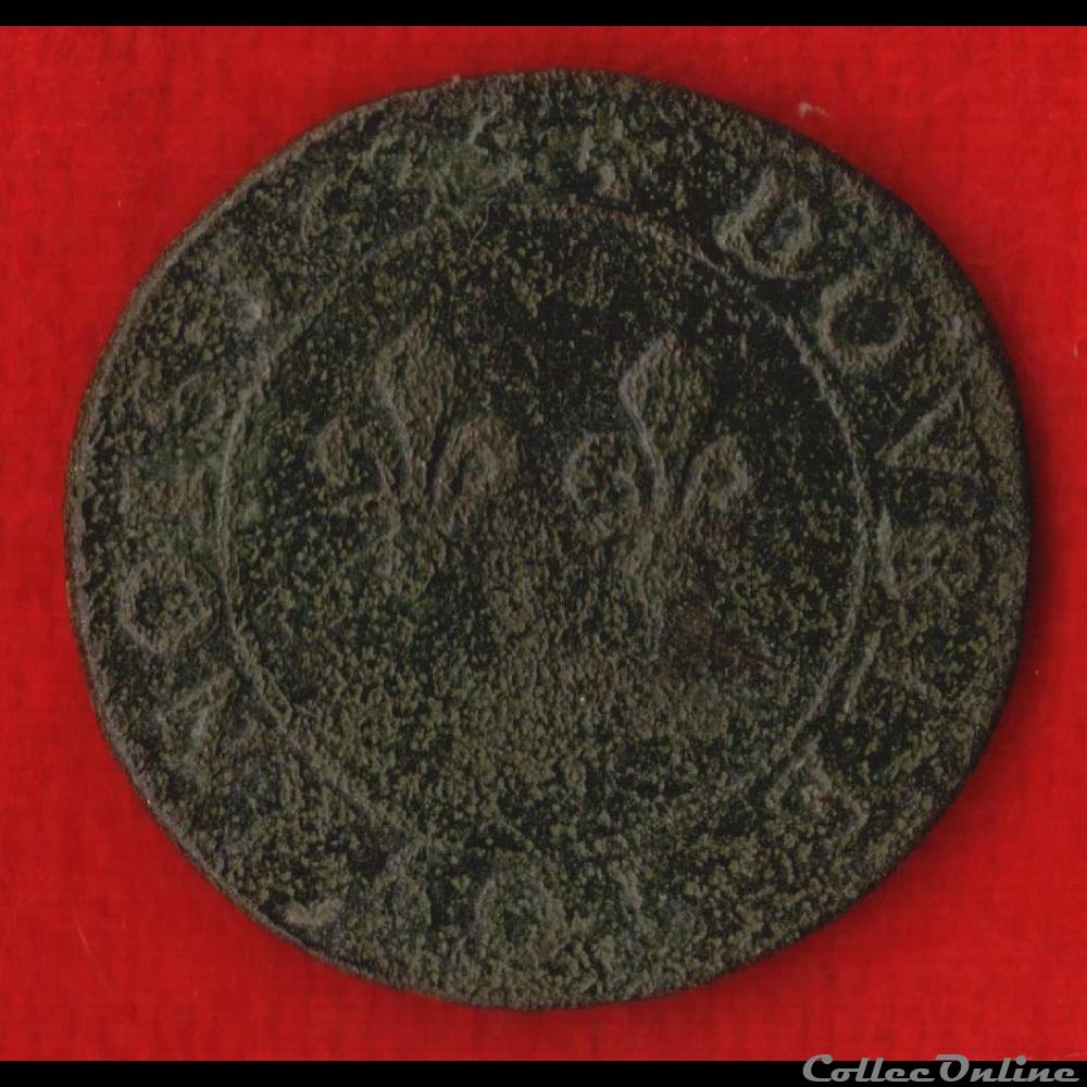 monnaies europe medievale france feodales principaute arches charleville 1634 double tournois