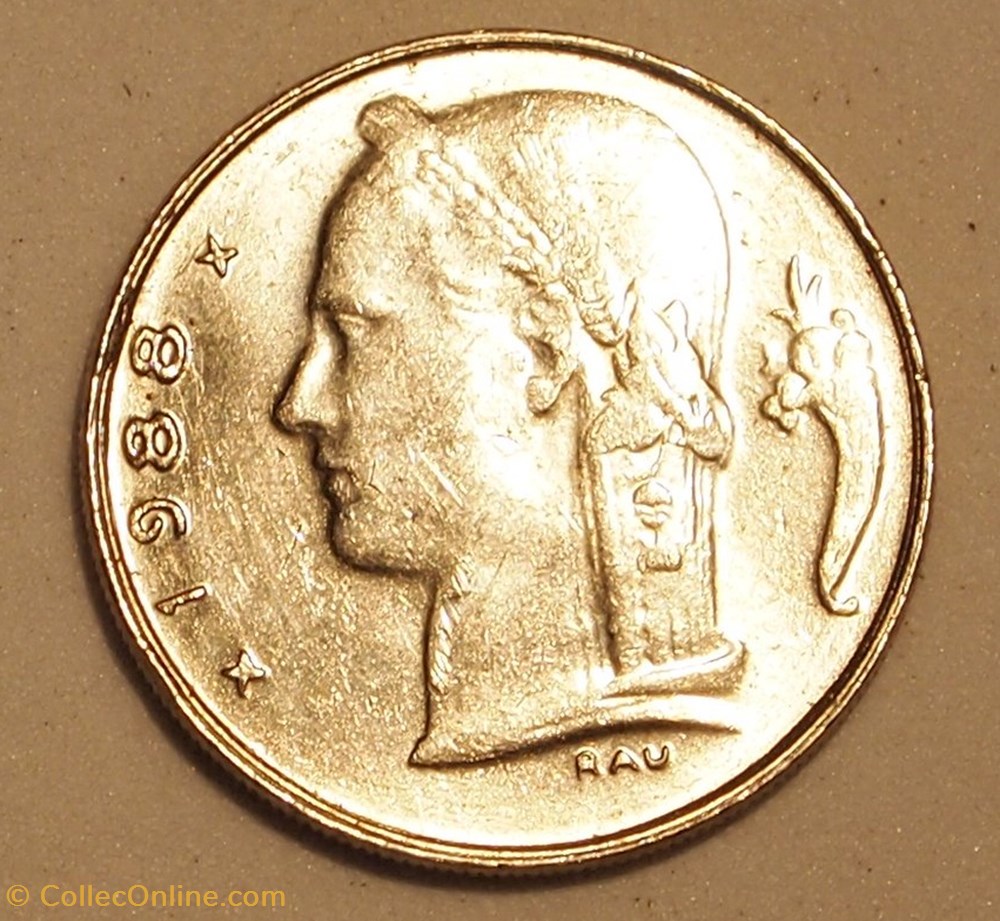 1 Franc - 1988 monnaies monde belgique 1 franc 1988