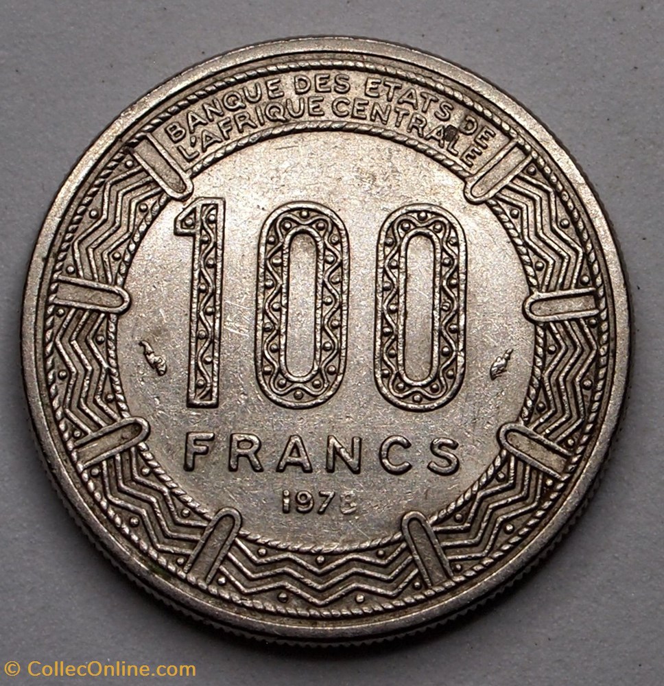 monnaies monde tchad 100 francs 1978