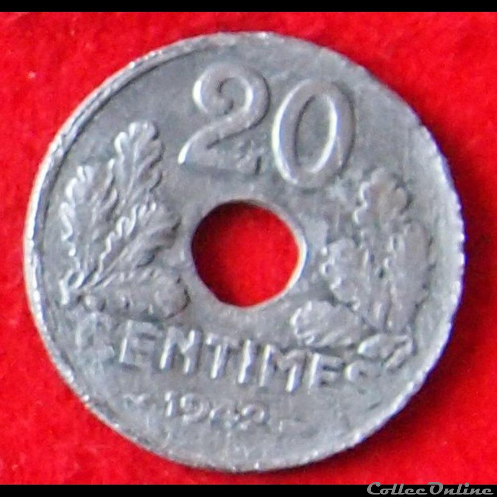 État Français - 20 Centimes - 1942 - Coins - World - France - Etat Français