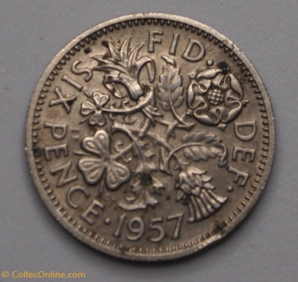 6 Pence - 1957 monnaies monde royaume uni 6 pence 1957