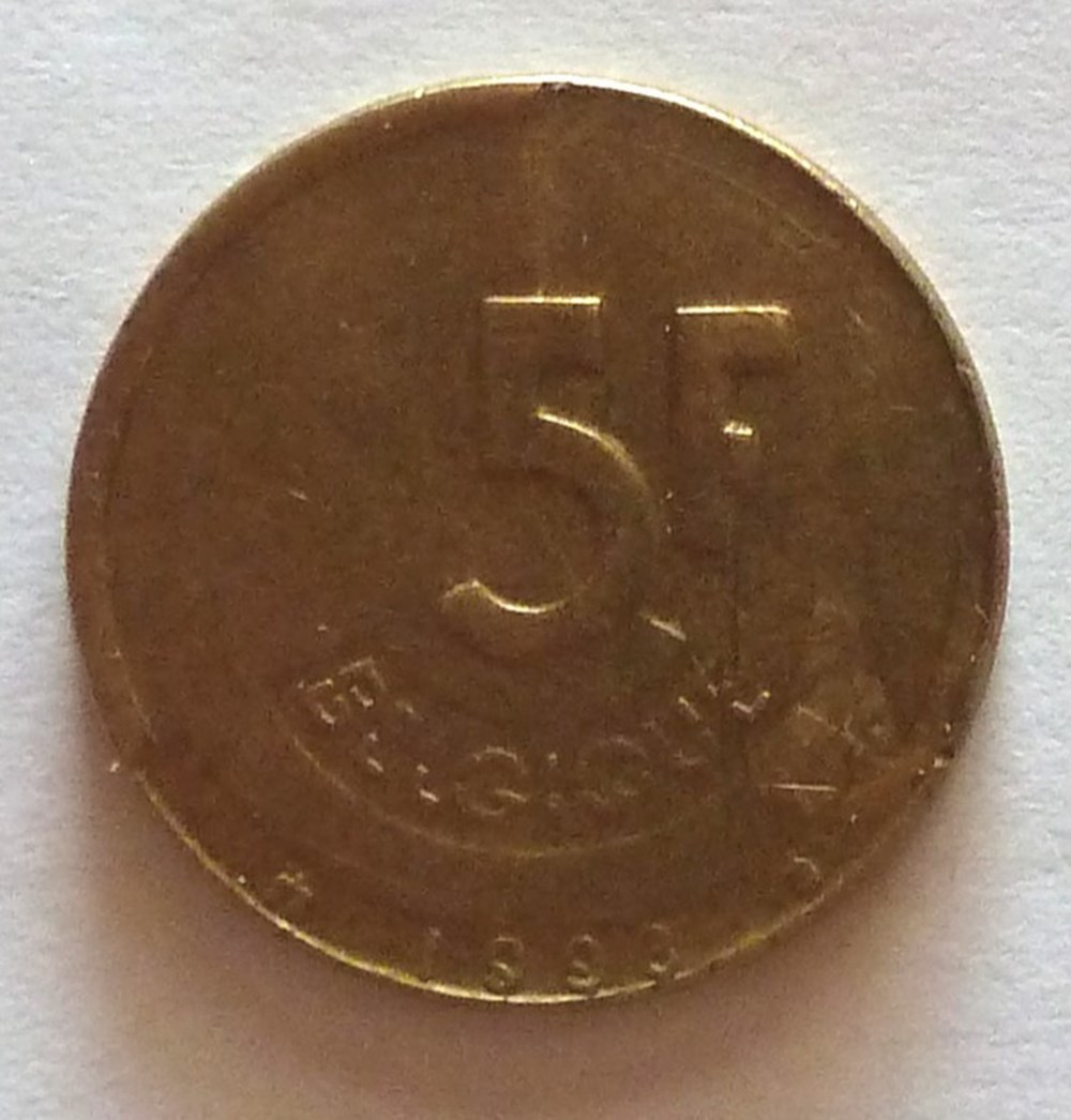 monnaies monde belgique 5 francs 1993